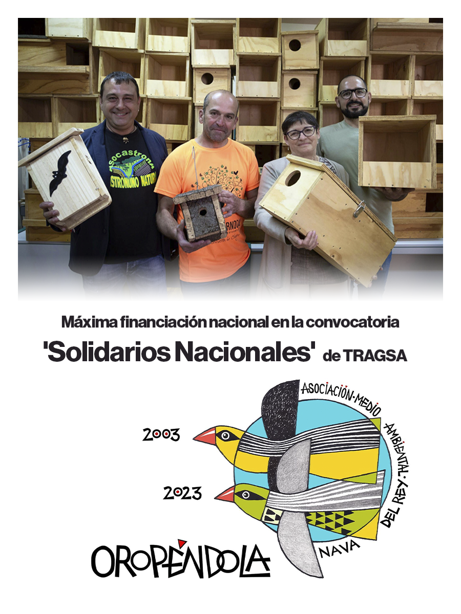 Oropéndola en la iniciativa Solidarios Nacionales, de Tragsa,